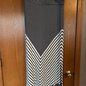 The Limited Navy and White Striped Skirt